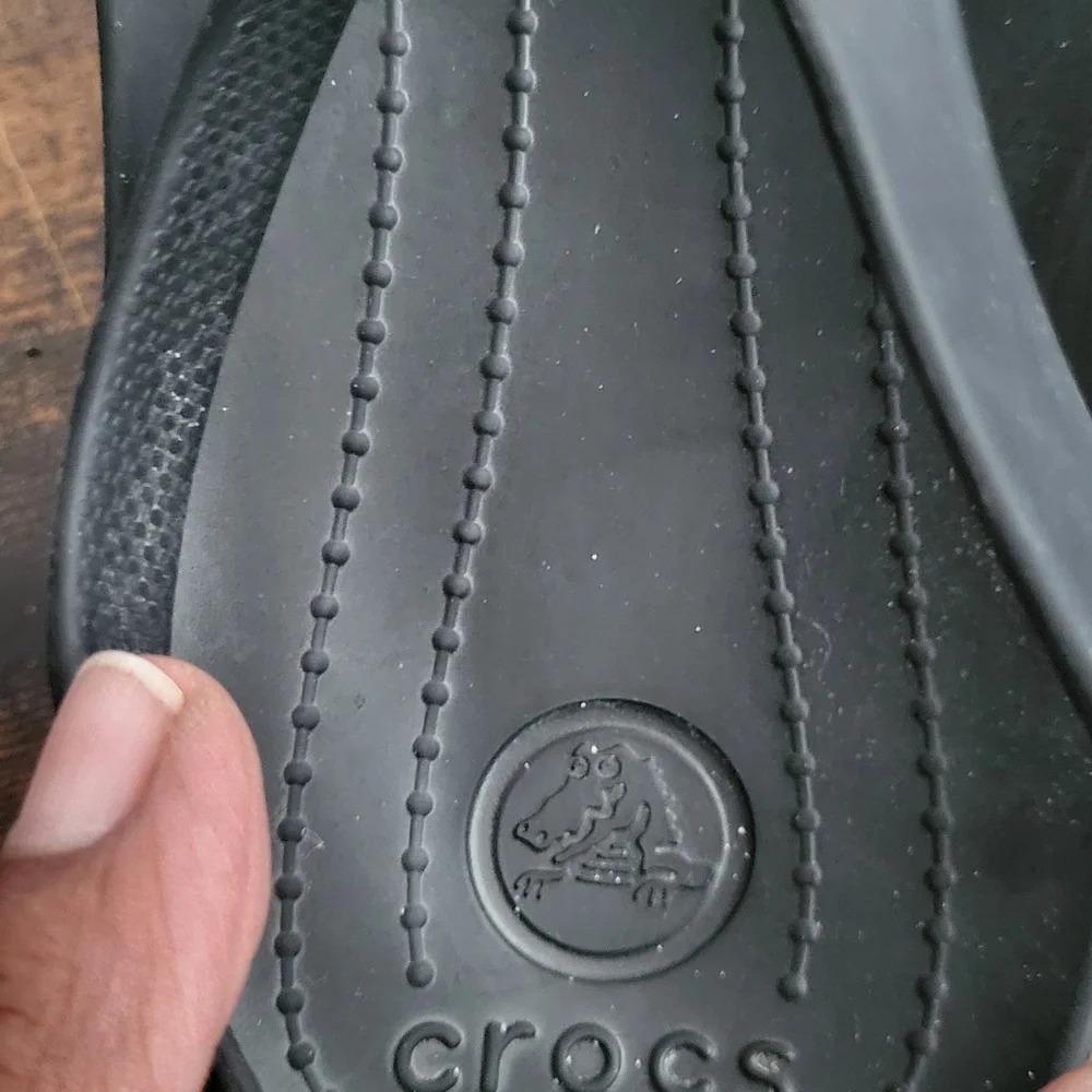 CROCS Black Women's Slingback Flip Sandals - Picture 3 of 7